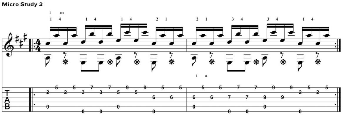 napolean coste classical guitar method micro study 3