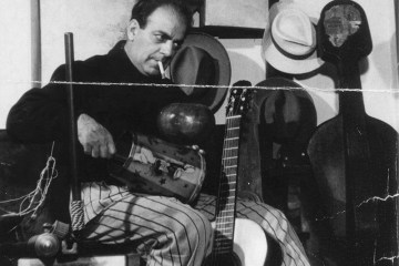 Composer and classical guitarist Heitor Villa-Lobos with guitar